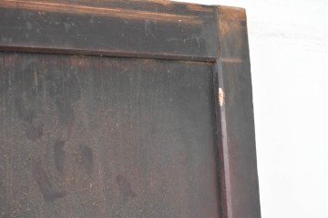 アンティーク建具　明治期　落ち着いた木肌が味わい深い帯戸2枚セット　(R-083738)