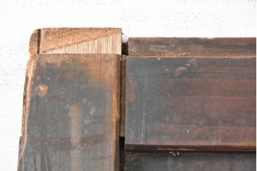 アンティーク建具　明治期　落ち着いた木肌が味わい深い帯戸2枚セット　(R-083738)