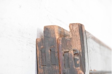 アンティーク建具　明治期　落ち着いた木肌が味わい深い帯戸2枚セット　(R-083738)