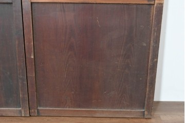 アンティーク建具　明治期　落ち着いた木肌が味わい深い帯戸2枚セット　(R-083738)