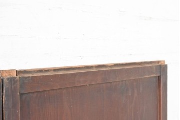 アンティーク建具　明治期　落ち着いた木肌が味わい深い帯戸2枚セット　(R-083738)