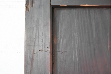 アンティーク建具　明治期　落ち着いた木肌が味わい深い帯戸2枚セット　(R-083738)