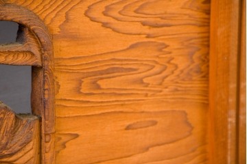 和製ヴィンテージ　昭和中期　松竹梅の縁起物の両面彫刻を施した欄間2枚セット　(R-083739)