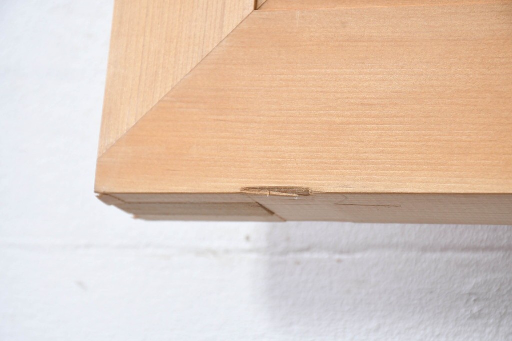 和製ヴィンテージ　昭和後期　上手物　細やかな筬目が上品な大振りの筬欄間2枚セット　(R-083740)