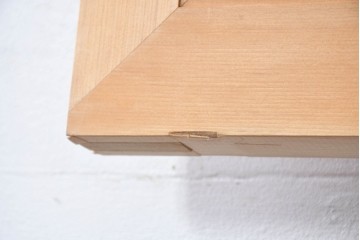 和製ヴィンテージ　昭和後期　上手物　細やかな筬目が上品な大振りの筬欄間2枚セット　(R-083740)