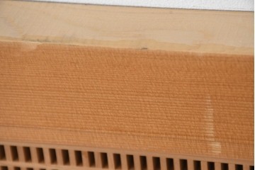 和製ヴィンテージ　昭和後期　上手物　細やかな筬目が上品な大振りの筬欄間2枚セット　(R-083740)