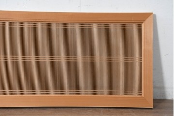 和製ヴィンテージ　昭和後期　上手物　細やかな筬目が上品な大振りの筬欄間2枚セット　(R-083740)