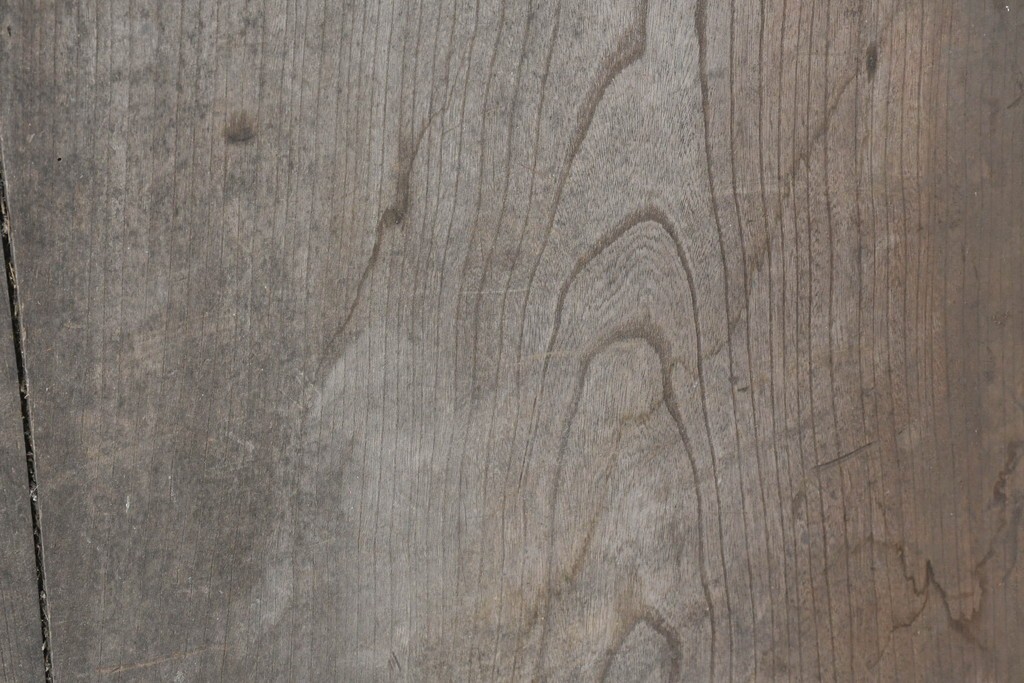 アンティーク建具　明治大正期　総欅(ケヤキ)材　古い木味の風合いが魅力の格子蔵戸1枚　(R-083741)