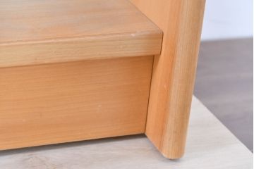 デンマークビンテージ　ビーチ材　シンプルなデザインがお部屋に馴染みやすいオープンシェルフ(本棚、ブックシェルフ、オープンラック、収納棚、飾り棚、ヴィンテージ、北欧)(R-083743)