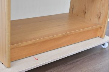 デンマークビンテージ　ビーチ材　シンプルなデザインがお部屋に馴染みやすいオープンシェルフ(本棚、ブックシェルフ、オープンラック、収納棚、飾り棚、ヴィンテージ、北欧)(R-083744)