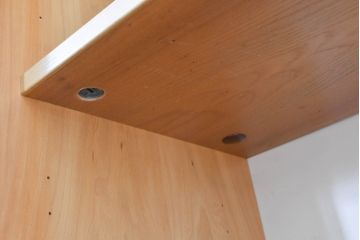 デンマークビンテージ　ビーチ材　シンプルなデザインがお部屋に馴染みやすいオープンシェルフ(本棚、ブックシェルフ、オープンラック、収納棚、飾り棚、ヴィンテージ、北欧)(R-083744)
