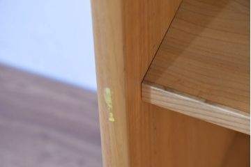 デンマークビンテージ　ビーチ材　シンプルなデザインがお部屋に馴染みやすいオープンシェルフ(本棚、ブックシェルフ、オープンラック、収納棚、飾り棚、ヴィンテージ、北欧)(R-083744)
