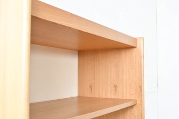 デンマークビンテージ　ビーチ材　シンプルなデザインがお部屋に馴染みやすいオープンシェルフ(本棚、ブックシェルフ、オープンラック、収納棚、飾り棚、ヴィンテージ、北欧)(R-083744)