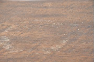 中古　希少な廃番品　葉山ガーデン取り扱い　オーク材　アンティーク調　大振りサイズの重厚な佇まいが魅力のリフェクトリーテーブル(ダイニングテーブル、食卓、4人掛け、6人掛け、4人用、6人用)(R-083752)