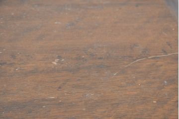 中古　希少な廃番品　葉山ガーデン取り扱い　オーク材　アンティーク調　大振りサイズの重厚な佇まいが魅力のリフェクトリーテーブル(ダイニングテーブル、食卓、4人掛け、6人掛け、4人用、6人用)(R-083752)