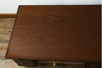 中古　美品　民芸家具　様々な使い方ができる!左右入れ替え可能な組み立て式両袖机　(R-083753)