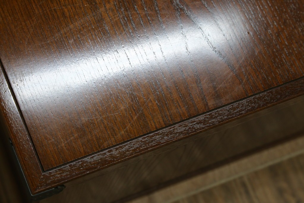 中古　美品　民芸家具　様々な使い方ができる!左右入れ替え可能な組み立て式両袖机　(R-083753)