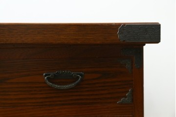 中古　美品　民芸家具　様々な使い方ができる!左右入れ替え可能な組み立て式両袖机　(R-083753)