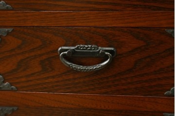 中古　美品　民芸家具　様々な使い方ができる!左右入れ替え可能な組み立て式両袖机　(R-083753)