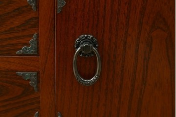 中古　美品　民芸家具　様々な使い方ができる!左右入れ替え可能な組み立て式両袖机　(R-083753)