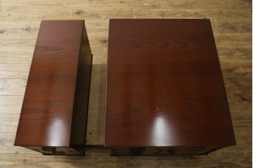 中古　美品　民芸家具　様々な使い方ができる!左右入れ替え可能な組み立て式両袖机　(R-083753)