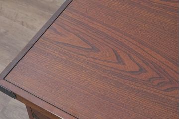 中古　美品　民芸家具　様々な使い方ができる!左右入れ替え可能な組み立て式両袖机(文机、座卓、座机、ローテーブル、作業台、ワークデスク、在宅ワーク、在宅用)(R-083753)