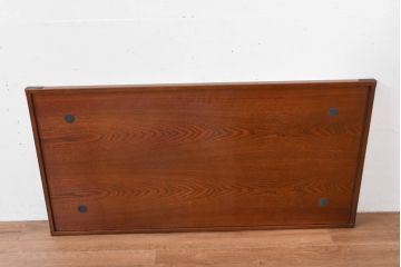 中古　美品　民芸家具　様々な使い方ができる!左右入れ替え可能な組み立て式両袖机(文机、座卓、座机、ローテーブル、作業台、ワークデスク、在宅ワーク、在宅用)(R-083753)