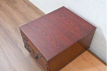 中古　美品　民芸家具　様々な使い方ができる!左右入れ替え可能な組み立て式両袖机(文机、座卓、座机、ローテーブル、作業台、ワークデスク、在宅ワーク、在宅用)(R-083753)