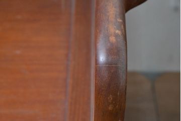 中国ビンテージ　花梨(カリン)材　重厚な佇まいが存在感を放つチェア2脚セット(アームチェア、ダイニングチェア、板座チェア、椅子、イス、1P、1人掛け、一人掛けソファ、ヴィンテージ、バラ売り可能)(R-083755)