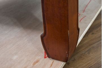 中国ビンテージ　花梨(カリン)材　重厚な佇まいが存在感を放つチェア2脚セット(アームチェア、ダイニングチェア、板座チェア、椅子、イス、1P、1人掛け、一人掛けソファ、ヴィンテージ、バラ売り可能)(R-083755)