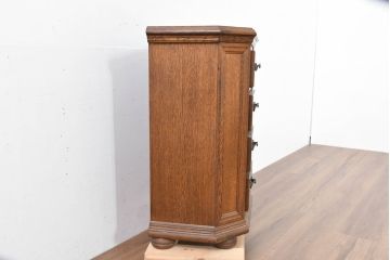 中古　美品　オーク材　小振りなサイズが使いやすい!ダッチカントリースタイルのサイドチェスト(引き出し)(R-083759)