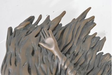 イタリアビンテージ　風を感じる優雅な舞が美しいブロンズ像(置物、オブジェ、女性像、ディスプレイ、ヴィンテージ)(定価約50万円)(R-083762)