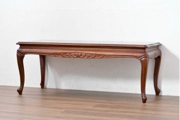 中古　美品　maruni(マルニ木工)　マキシマムシリーズ　緩やかな猫脚と上品な佇まいが魅力のセンターテーブル(ローテーブル、リビングテーブル)(定価約25万円)(R-083765)