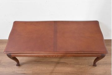 中古　美品　maruni(マルニ木工)　マキシマムシリーズ　緩やかな猫脚と上品な佇まいが魅力のセンターテーブル(ローテーブル、リビングテーブル)(定価約25万円)(R-083765)