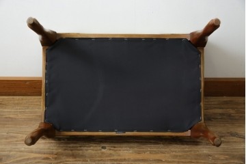 中古　美品　maruni(マルニ木工)　マキシマムシリーズ　エレガントさとクラシカルな雰囲気を兼ね備えたアームソファとオットマンセット(1人掛けソファ、一人掛けソファ、1Pソファ、フットスツール、椅子、イス)(定価約30万円)(R-083766)