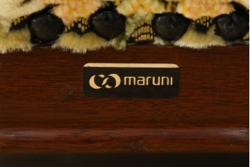 中古　美品　maruni(マルニ木工)　マキシマムシリーズ　エレガントさとクラシカルな雰囲気を兼ね備えたアームソファとオットマンセット(1人掛けソファ、一人掛けソファ、1Pソファ、フットスツール、椅子、イス)(定価約30万円)(R-083766)