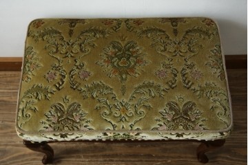 中古　美品　maruni(マルニ木工)　マキシマムシリーズ　エレガントさとクラシカルな雰囲気を兼ね備えたアームソファとオットマンセット(1人掛けソファ、一人掛けソファ、1Pソファ、フットスツール、椅子、イス)(定価約30万円)(R-083766)