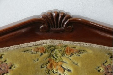 中古　美品　maruni(マルニ木工)　マキシマムシリーズ　エレガントさとクラシカルな雰囲気を兼ね備えたアームソファとオットマンセット(1人掛けソファ、一人掛けソファ、1Pソファ、フットスツール、椅子、イス)(定価約30万円)(R-083766)