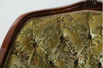 中古　美品　maruni(マルニ木工)　マキシマムシリーズ　エレガントさとクラシカルな雰囲気を兼ね備えたアームソファとオットマンセット(1人掛けソファ、一人掛けソファ、1Pソファ、フットスツール、椅子、イス)(定価約30万円)(R-083766)