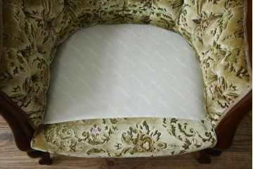 中古　美品　maruni(マルニ木工)　マキシマムシリーズ　エレガントさとクラシカルな雰囲気を兼ね備えたアームソファとオットマンセット(1人掛けソファ、一人掛けソファ、1Pソファ、フットスツール、椅子、イス)(定価約30万円)(R-083766)