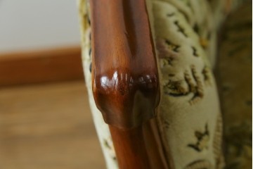 中古　美品　maruni(マルニ木工)　Maximum(マキシマム)シリーズ　1人掛けソファとオットマンセット　定価約30万円　(R-083767)