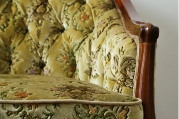 中古　美品　maruni(マルニ木工)　Maximum(マキシマム)シリーズ　1人掛けソファとオットマンセット　定価約30万円　(R-083767)