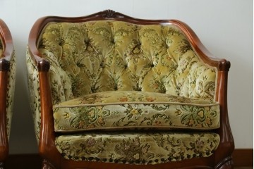 中古　美品　maruni(マルニ木工)　Maximum(マキシマム)シリーズ　1人掛けソファ2脚セット　定価(2脚合計)約42万円　(R-083768)
