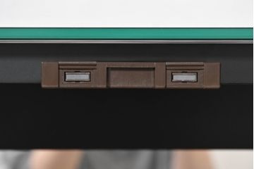 中古　モダンデザイン　ローズウッド材　照明付き　上質な空間を演出するガラストップのサイドボード(ローボード、リビングボード、収納棚、戸棚)(R-083772)