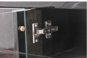 中古　美品!!　国産職人手作り　高級家具　鏡面仕上げのシックなテレビボード(テレビ台、リビングボード、収納棚、戸棚、サイドキャビネット)(R-083773)