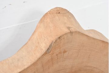 和製アンティーク　総欅(ケヤキ)材　輪切り一枚板　年輪が美しく存在感のある重厚な衝立て(パーテーション、つい立て、衝い立て、間仕切り)(R-083774)