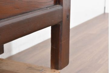アジアンビンテージ　欅(ケヤキ)材　松材　アンティーク調　オリエンタルな雰囲気を醸し出す豆びつ(韓国、豆櫃、米びつ、サイドテーブル、バンダヂ、バンダジ、バンダチ、収納箱、収納付きベンチ、スツール、店舗什器、ヴィンテージ)(R-083778)