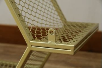 中古　展示品　美品　高級輸入家具　コティル(kotile)　六角形のハニカム構造がお洒落!アートのようにディスプレイできるハニカムメタルシェルフ(飾り棚、陳列棚、オープンラック、オープンシェルフ)(定価約28万円)(R-083779)