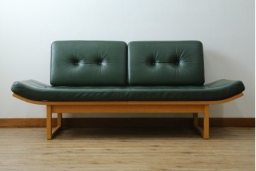 中古　カンディハウス(CONDE HOUSE)　アルプ(ALP)　本革　シンプルで美しい北欧モダンデザインの2人掛けソファ　定価約42万円　(R-083782)