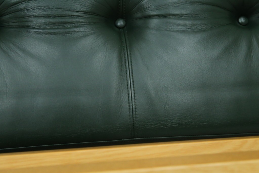 中古　カンディハウス(CONDE HOUSE)　アルプ(ALP)　本革　シンプルで美しい北欧モダンデザインの2人掛けソファ　定価約42万円　(R-083782)